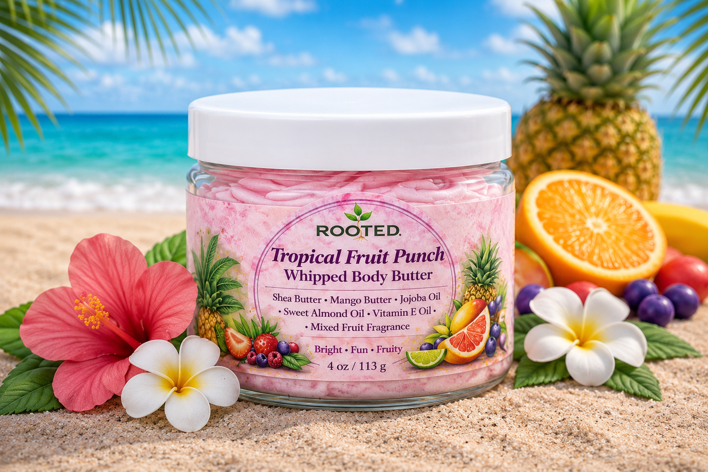 Rooted Glow Whipped Body Butter (4oz)-Scented Options