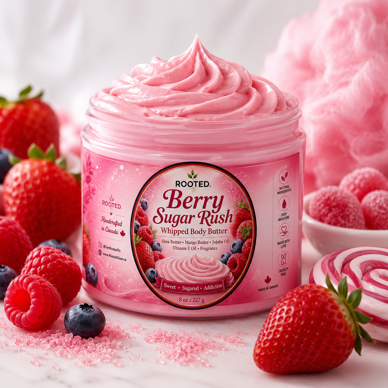 Rooted Glow Whipped Body Butter (8oz)-Scented Options