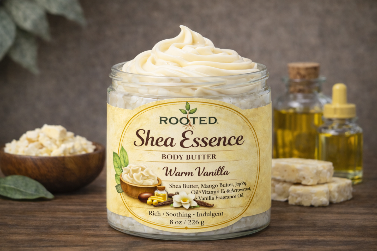 Rooted Glow Whipped Body Butter (8oz)-Scented Options