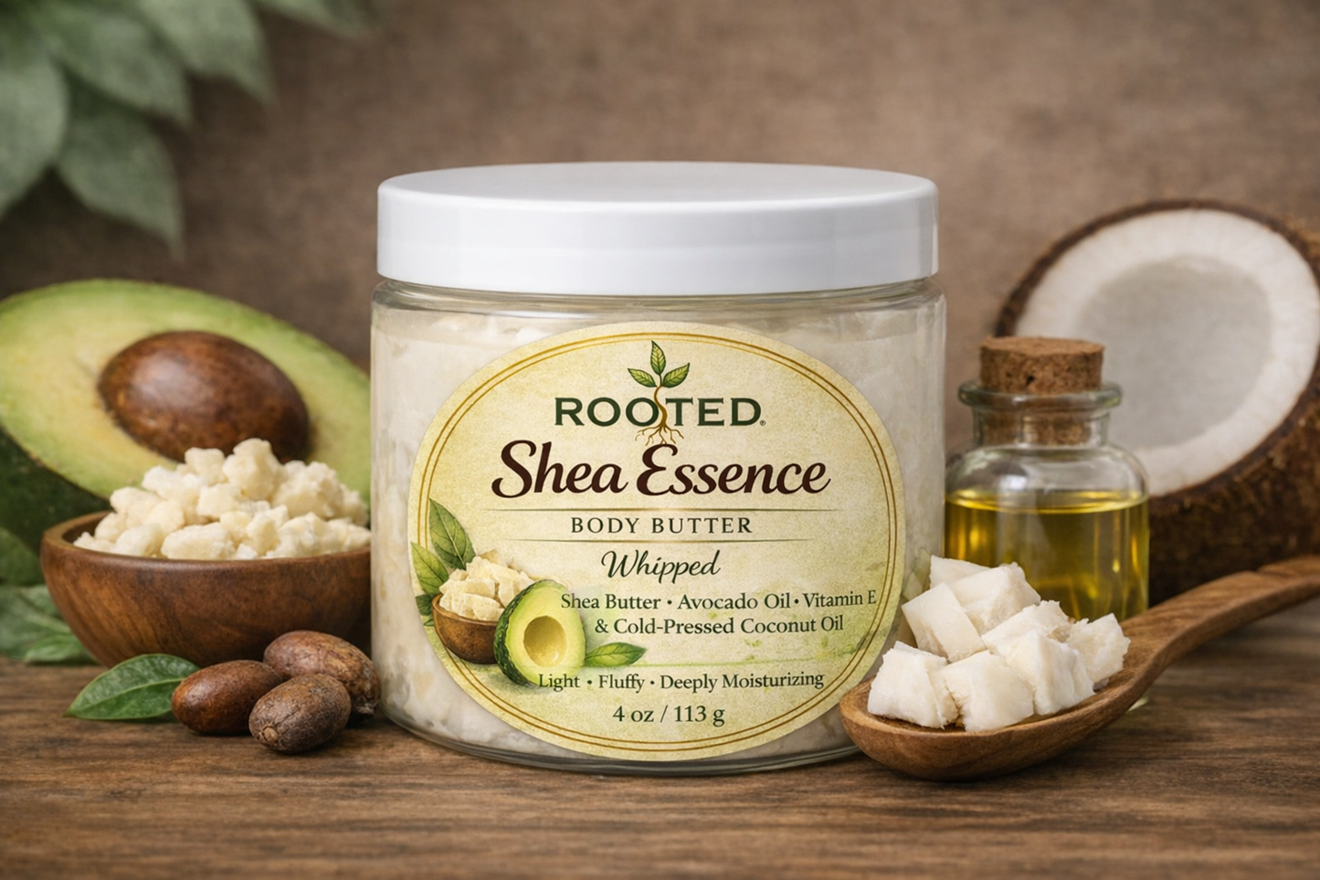 Shea Essence Coconut  Body Butter -Fragrance-Free